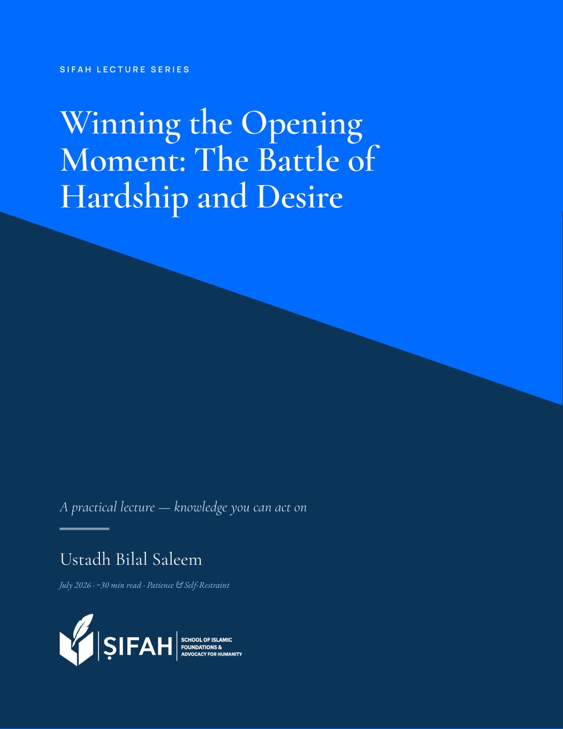 Lecture cover