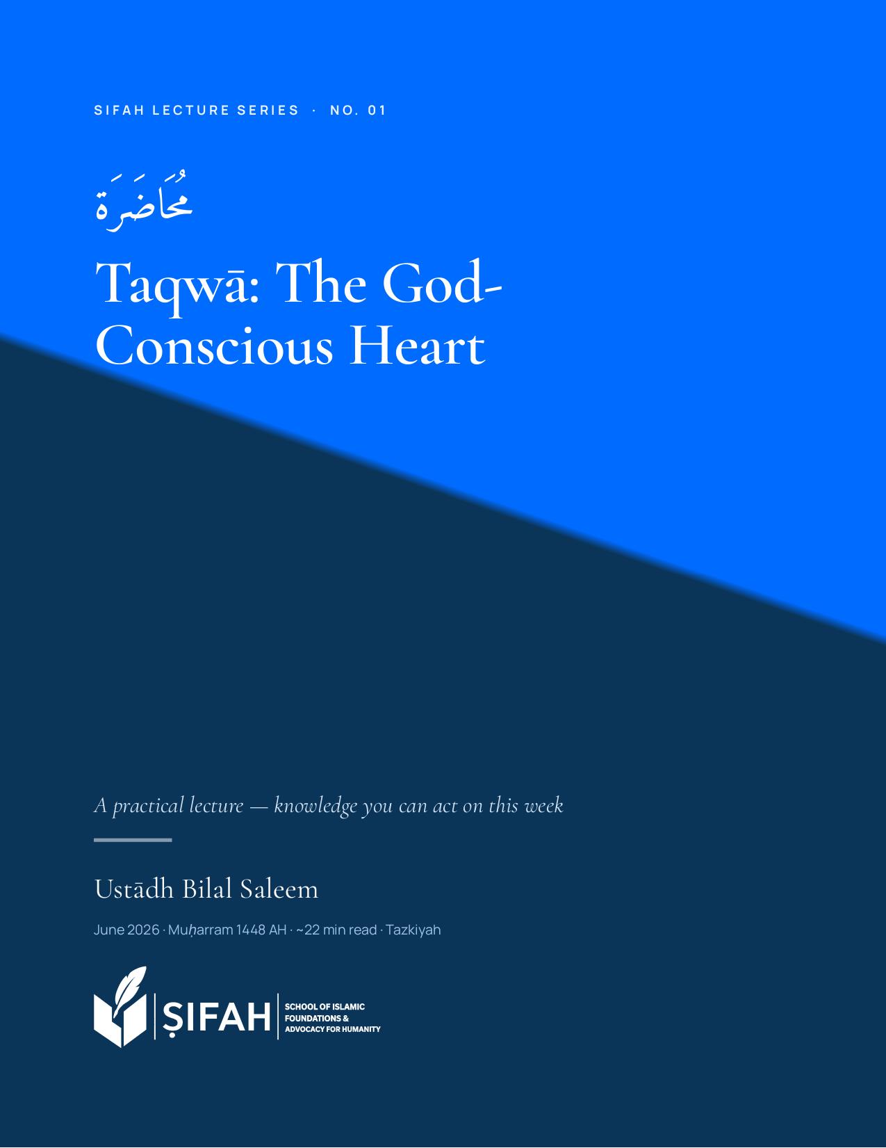 Lecture cover — Taqwā